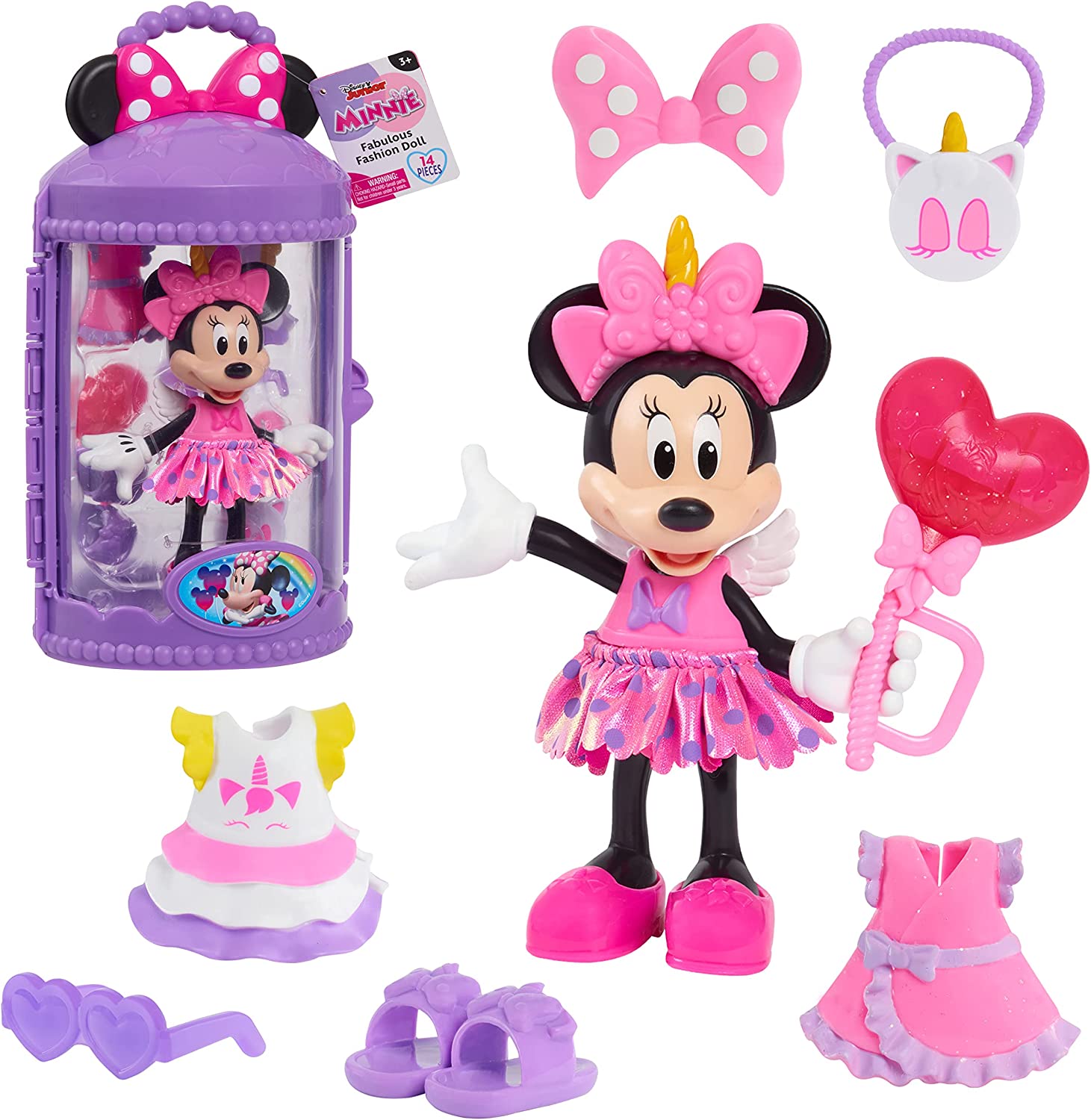 Disney Junior Minnie Mouse Fabulous Fashion Doll Unicorn Fantasy