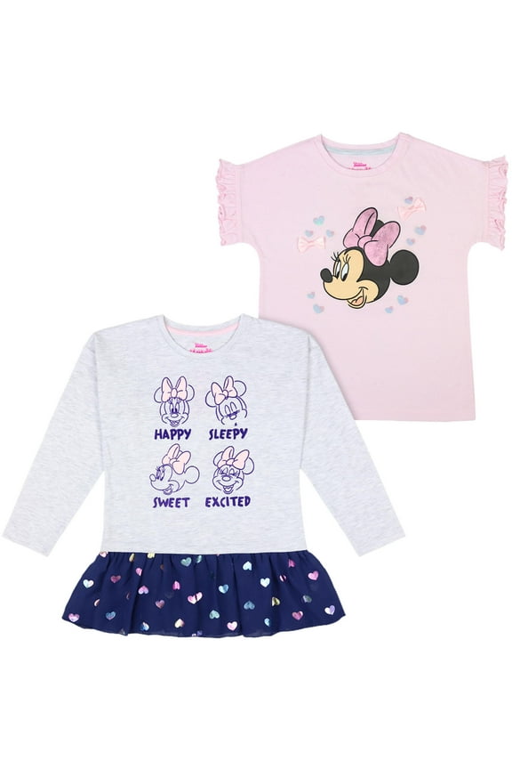 Minnie Mouse Girl's 2-Pack Fashion Tops (4)