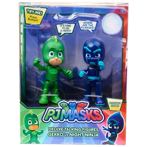 Disney Junior PJ Masks Gekko & Night Ninja Talking Action Figure 2-Pack