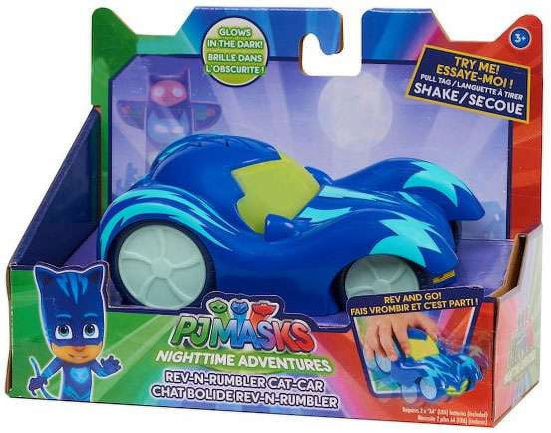 Disney Junior PJ Masks Rev-N-Rumbler Cat-Car Vehicle (Glow-in-the-Dark ...