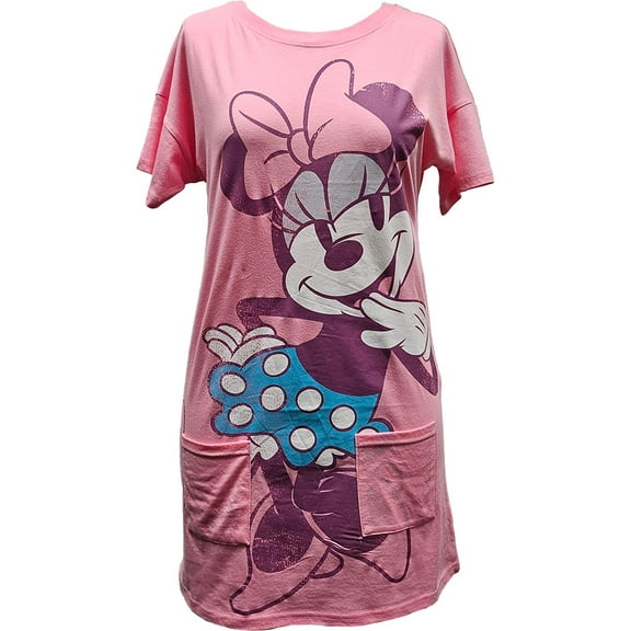 Disney Minnie Mouse Junior Dress, S-2XL (Women's) Pocket Dress Minnie Standing