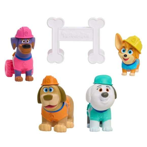 Disney Junior Pupstruction 5-Piece 2.5-inch Figure Set, Imaginative Play, Kids Toys for Ages 3 up
