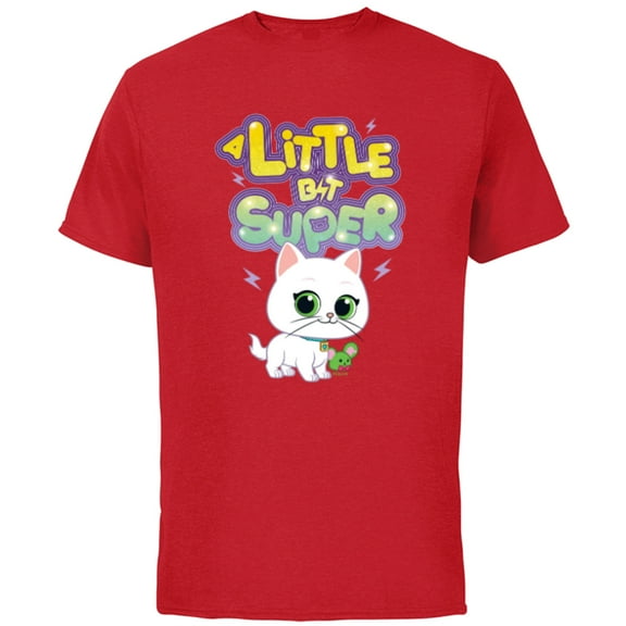 Disney Junior SuperKitties Bitsy A Little Bit Super - Short Sleeve Cotton T-Shirt for Adults - Customized-Red
