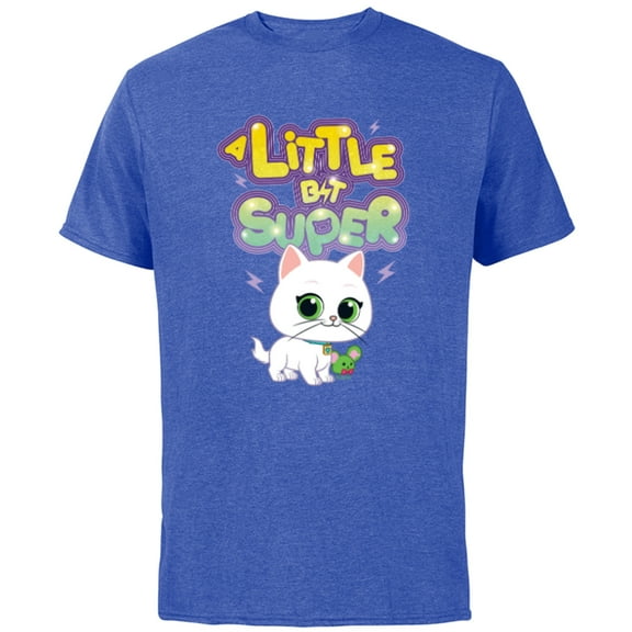 Disney Junior SuperKitties Bitsy A Little Bit Super - Short Sleeve Cotton T-Shirt for Adults - Customized-Royal Heather