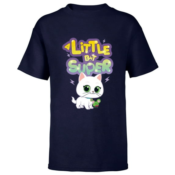 Disney Junior SuperKitties Bitsy A Little Bit Super - Short Sleeve T-Shirt for Kids - Customized-Navy