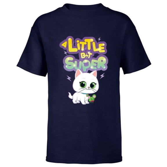 Disney Junior SuperKitties Bitsy A Little Bit Super - Short Sleeve T-Shirt for Kids - Customized-Navy