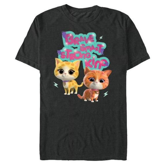Disney Junior SuperKitties Brave Smart Strong Kind - Short Sleeve Blended T-Shirt for Adults - Customized-Dark Heather