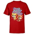 thumbnail image 1 of Disney Junior SuperKitties Brave Smart Strong Kind - Short Sleeve T-Shirt for Kids - Customized-Red, 1 of 5