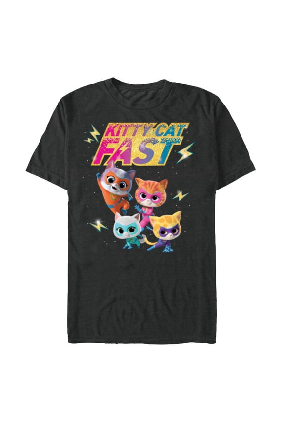 Junior SuperKitties Full Team Kitty Cat Fast - Short Sleeve Blended T-Shirt for Adults - Customized-Dark Heather