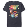 thumbnail image 1 of Disney Junior SuperKitties Full Team Kitty Cat Fast - Short Sleeve Blended T-Shirt for Adults - Customized-Navy Heather, 1 of 5