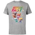 thumbnail image 1 of Disney Junior SuperKitties Full Team Kitty Cat Fast - Short Sleeve Cotton T-Shirt for Adults - Customized-Athletic Heather, 1 of 5