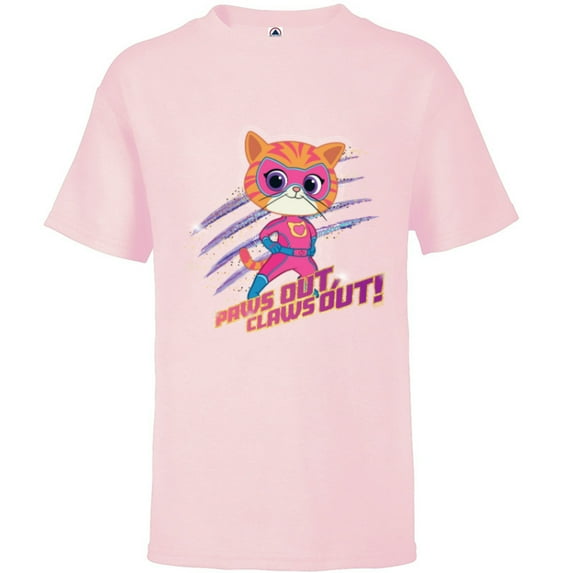 Disney Junior SuperKitties Ginny Paws Out, Claws Out! - Short Sleeve T-Shirt for Kids - Customized-Soft Pink