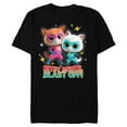thumbnail image 1 of Disney Junior SuperKitties Ginny and Bitsy Boots Blast Off! - Short Sleeve Blended T-Shirt for Adults - Customized-Black, 1 of 5
