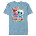 thumbnail image 1 of Disney Junior SuperKitties Ginny and Bitsy Boots Blast Off! - Short Sleeve Blended T-Shirt for Adults - Customized-Ocean Blue, 1 of 5