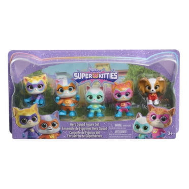 Disney Junior SuperKitties Hero Squad 5-Piece Figure Set, Kids Toys for Ages 3 up