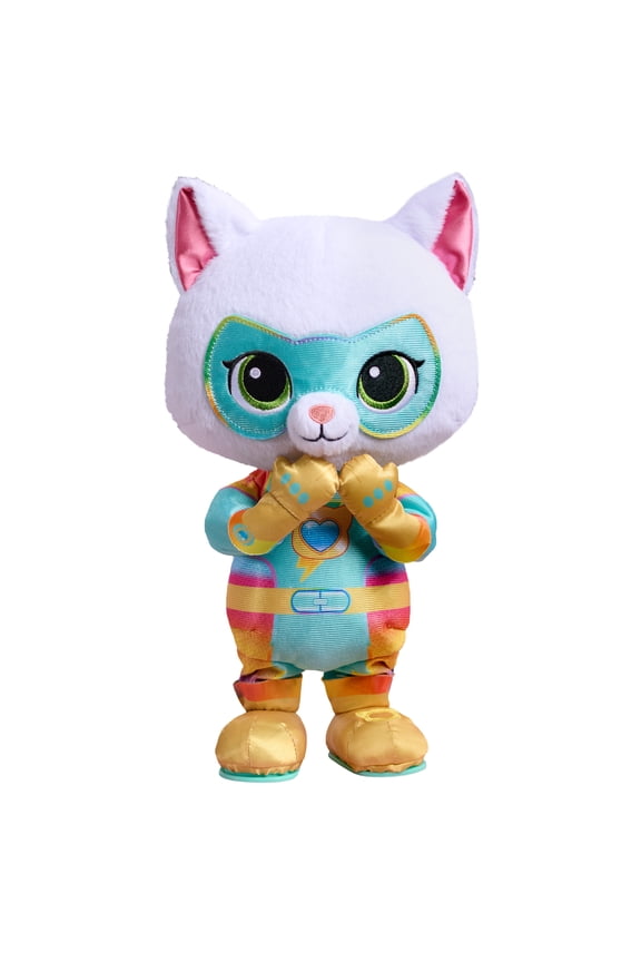 Disney Jr. SuperKitties Oopsie Kitty 13-inch Dancing Bitsy Plush Doll with Sounds and Music, Ages 3+
