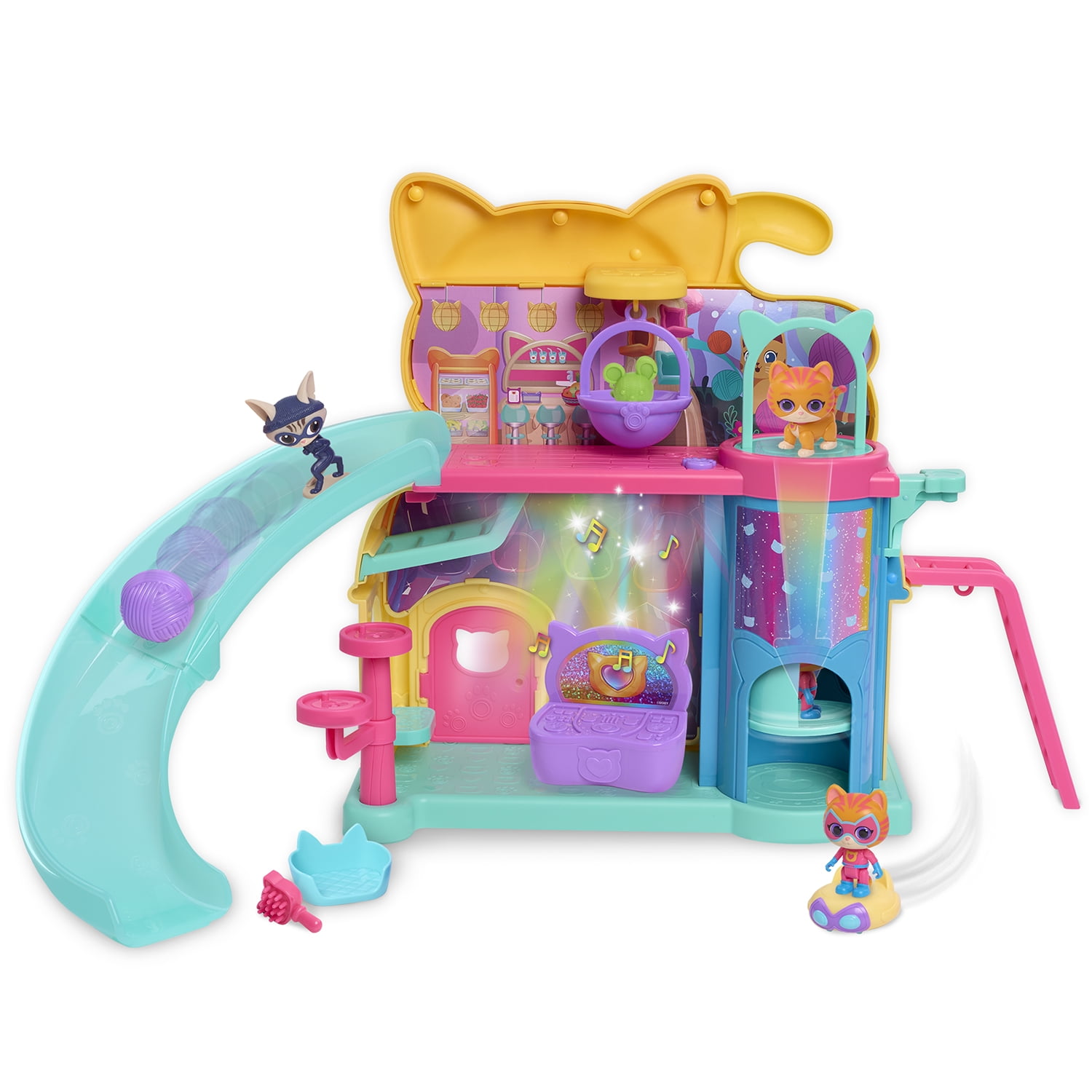 Disney Junior SuperKitties Purr N Play Playset – Lights & Sounds Adventure