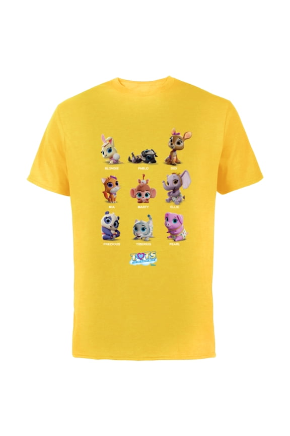 Junior T.O.T.S. Characters - Short Sleeve Cotton T-Shirt for Adults -Customized-Yellow