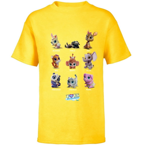 Disney Junior T.O.T.S. Characters - Short Sleeve T-Shirt for Kids -Customized-Yellow