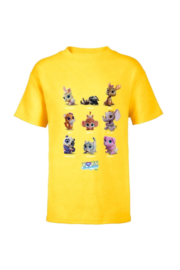 Junior T.O.T.S. Characters - Short Sleeve T-Shirt for Kids -Customized-Yellow
