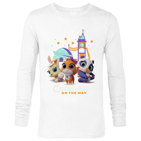 Disney Junior T.O.T.S. Cuteness On the Way - Long Sleeve T-Shirt for Men -Customized-White