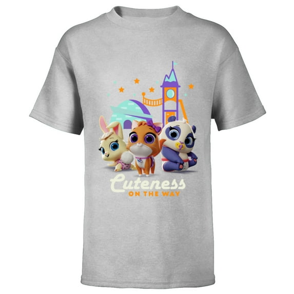 Disney Junior T.O.T.S. Cuteness On the Way - Short Sleeve T-Shirt for Kids -Customized-Athletic Heather