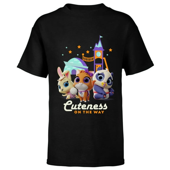 Disney Junior T.O.T.S. Cuteness On the Way - Short Sleeve T-Shirt for Kids -Customized-Black