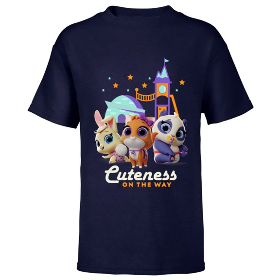 Disney Junior T.O.T.S. Cuteness On the Way - Short Sleeve T-Shirt for Kids -Customized-Navy