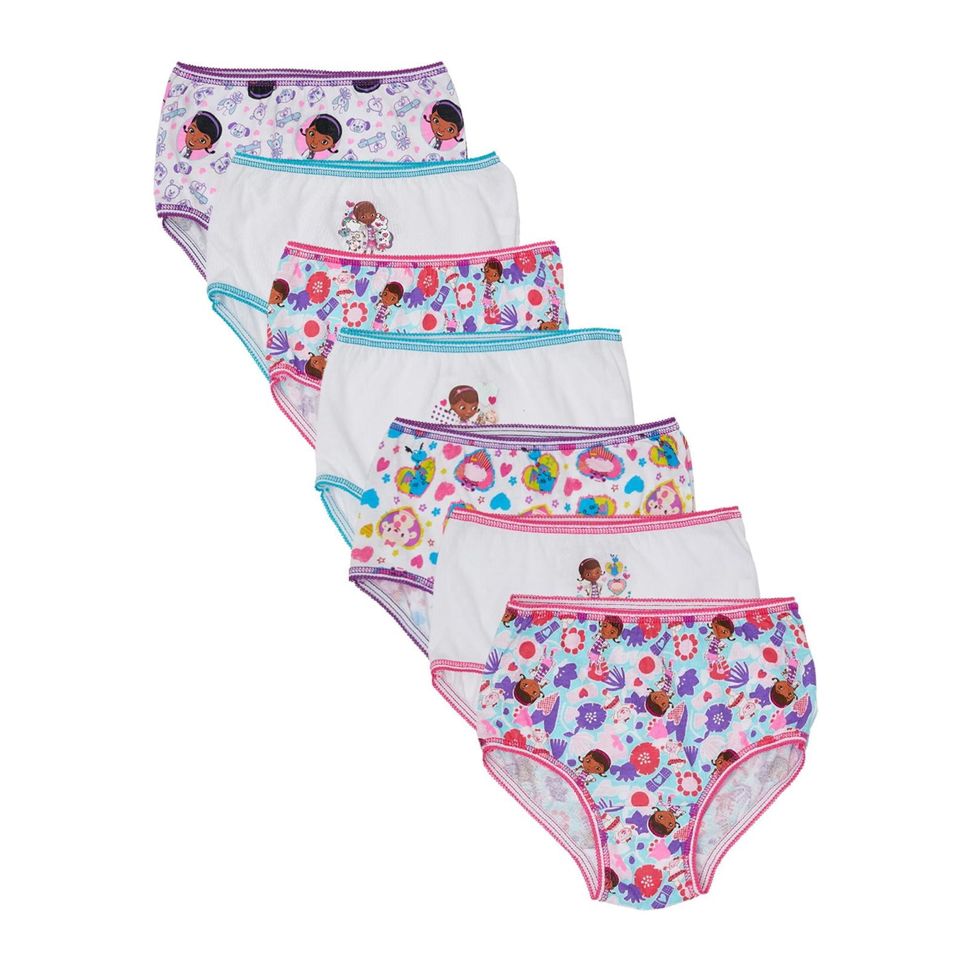 Minnie Mouse Girls Panties Underwear - 8-Pack Toddler/Little Kid/Big Kid  Size Briefs Mickey Clubhouse