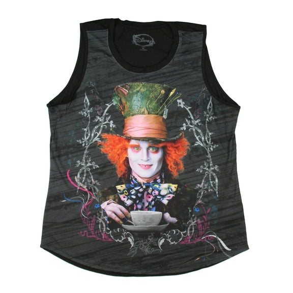 Disney Junior's Alice In Wonderland Mad Hatter Colorful Portrait Muscle Tank