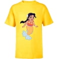 thumbnail image 1 of Disney Junior’s Ariel Friend Lucia Mermaid Big Image - Short Sleeve T-Shirt for Kids - Customized-Yellow, 1 of 5