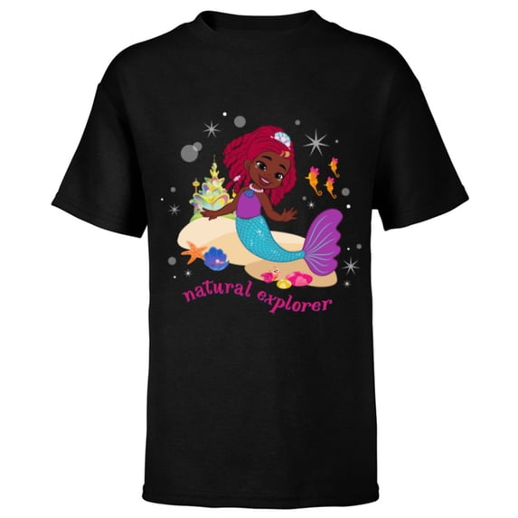 Disney Junior’s Ariel Natural Explorer - Short Sleeve T-Shirt for Kids - Customized-Black
