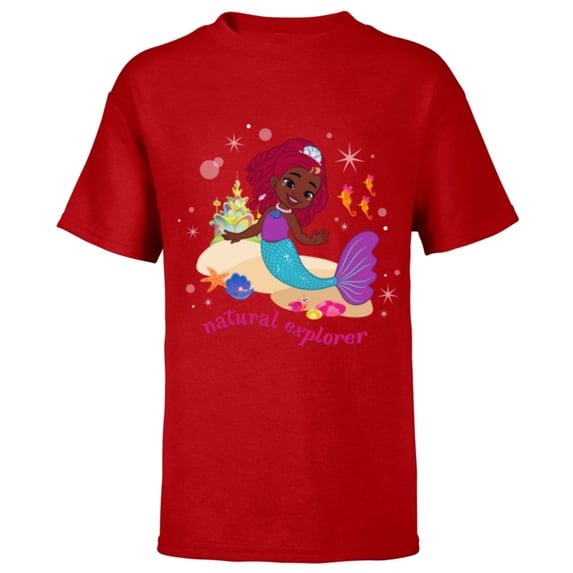 Disney Junior’s Ariel Natural Explorer - Short Sleeve T-Shirt for Kids - Customized-Red