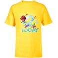 thumbnail image 1 of Disney Junior’s Ariel Second Birthday 2 Years Old Today - Short Sleeve T-Shirt for Kids - Customized-Yellow, 1 of 5