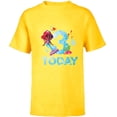 thumbnail image 1 of Disney Junior’s Ariel Third Birthday 3 Years Old Today - Short Sleeve T-Shirt for Kids - Customized-Yellow, 1 of 5
