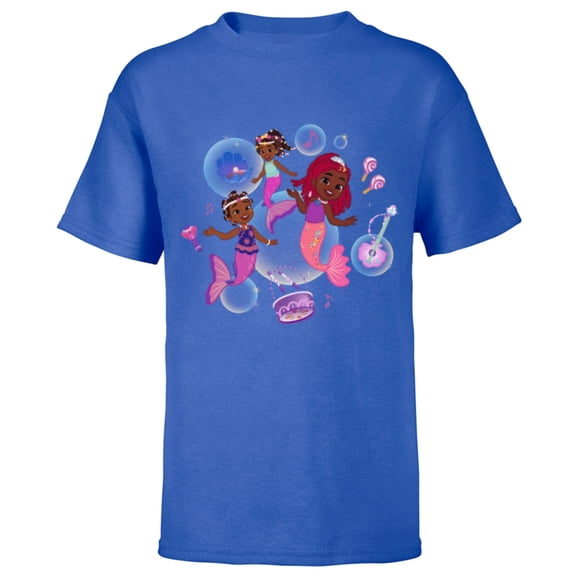 Disney Junior’s Ariel with Ayanna & Alanna Undersea Sisters - Short Sleeve T-Shirt for Kids - Customized-Royal