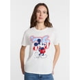 thumbnail image 1 of Disney Women's Mickey Americana 76 USA Graphic Tee with Short Sleeves, Sizes XXS-XXL, 1 of 12
