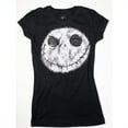 thumbnail image 1 of Disney Junior's Tim Burton's Nightmare Before Christmas Jack Skellington Face T-Shirt, Black, Gal's Large, 1 of 2