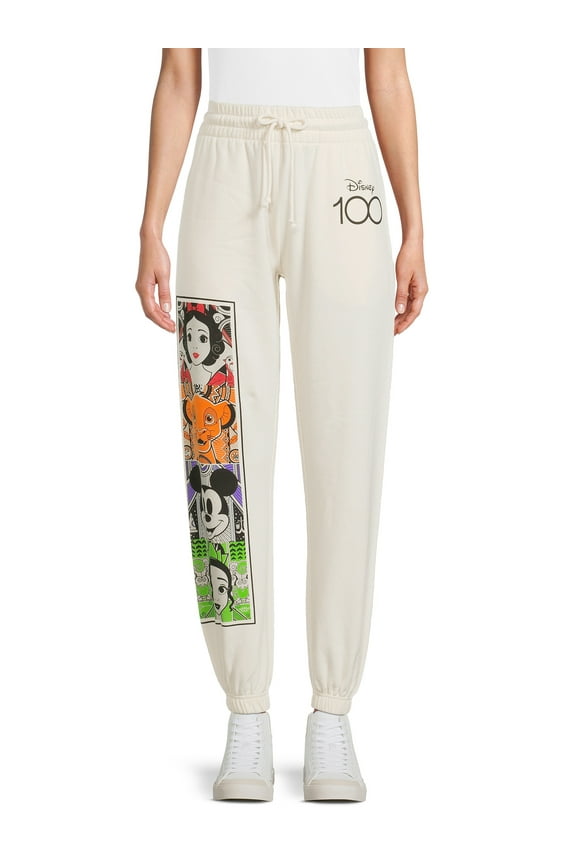 Disney Juniors' 100 Years Celebration Graphic Jogger Pants, 28.5” Inseam, Sizes XS-XXL