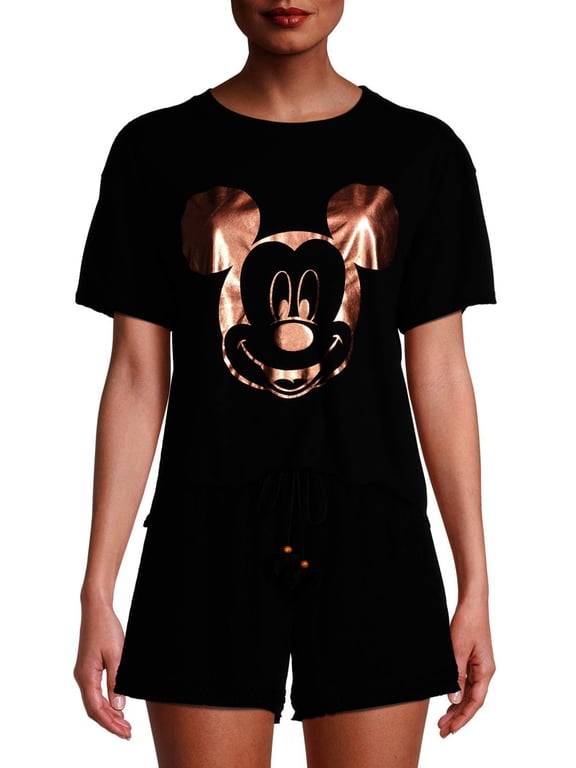 Disney Juniors’ Mickey Face Knit Top