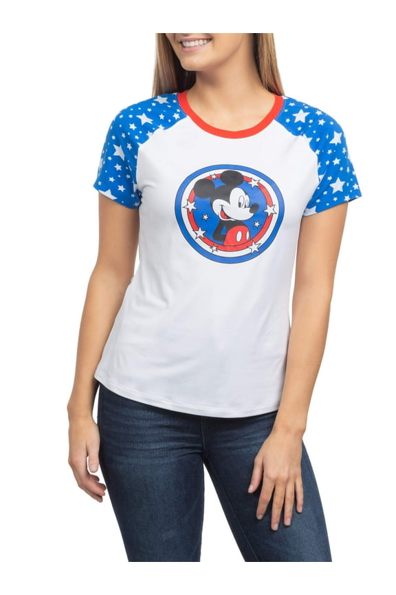 Disney Juniors' Mickey Star Americana Ringer Graphic T-Shirt