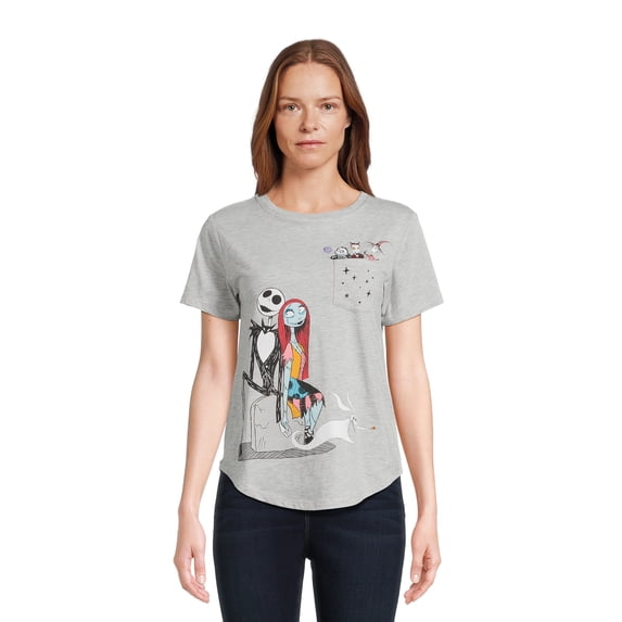 Disney Juniors' Nightmare Before Christmas Halloween Graphic Tee, Sizes XS-3X