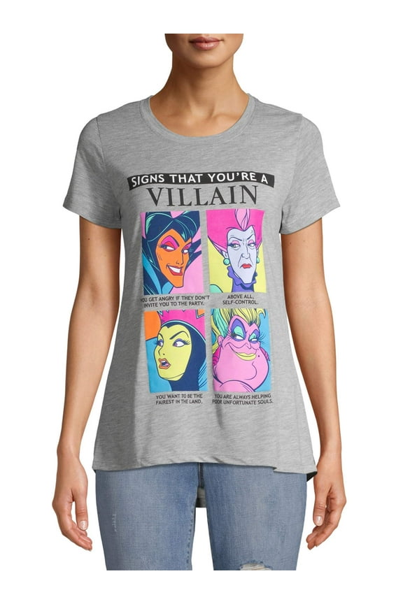 Juniors' Sign That You’re a Villain Graphic T-Shirt