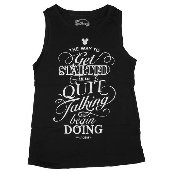 Disney Juniors The Way To Get Started Walt Disney Quote Muscle Tank