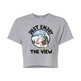 thumbnail image 1 of Disney - Just Enjoy The View - Juniors Cropped Cotton Blend T-Shirt, 1 of 5
