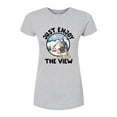 thumbnail image 1 of Disney - Just Enjoy The View - Juniors Fitted Graphic T-Shirt, 1 of 5