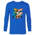 thumbnail image 1 of Disney Just Goofy Vintage Classics Retro Funny - Long Sleeve T-Shirt for Men - Customized-Navy, 1 of 5