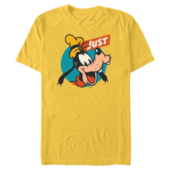Disney Just Goofy Vintage Classics Retro Funny - Short Sleeve Blended T-Shirt for Adults - Customized-Yellow