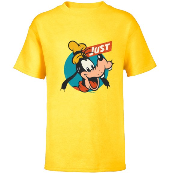Disney Just Goofy Vintage Classics Retro Funny - Short Sleeve T-Shirt for Kids - Customized-Yellow