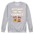 thumbnail image 1 of Disney - Just Here For The Cookies Mickey And Minnie - Men's Crew Fleece Sweatshirt Sweatshirt, 1 of 5